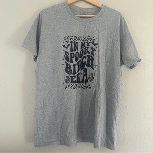 Gildan Gray In My Spooky Era Short Sleeve Tee 
Casual Halloween Fall Large